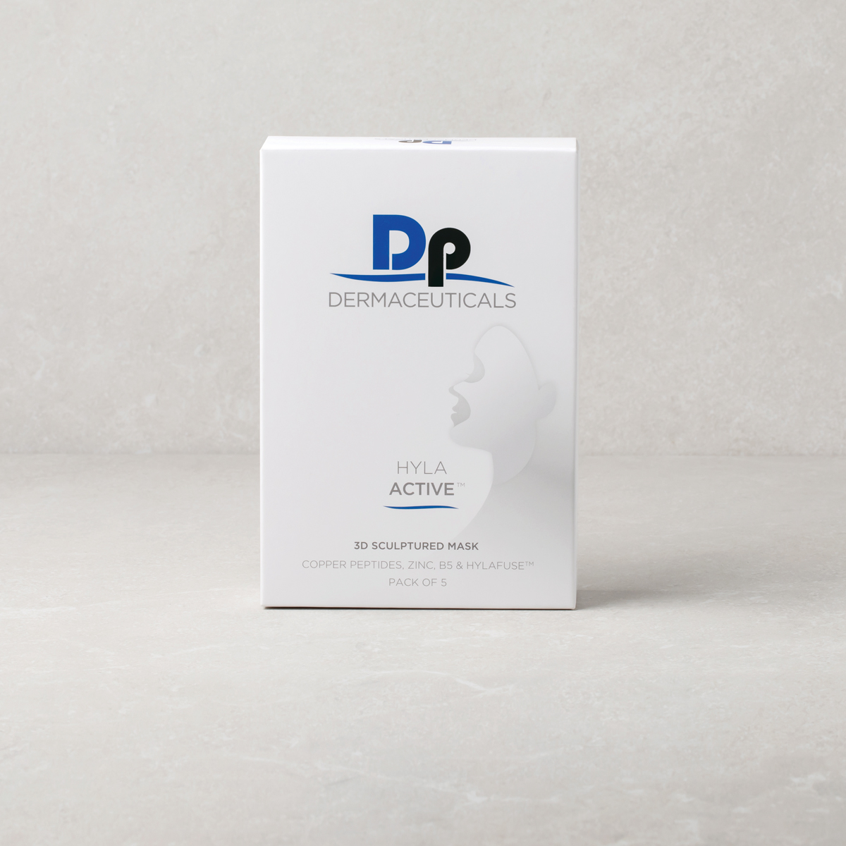 Dp Dermaceuticals Hyla Active 3D Sculptured Mask product in front of grey background
