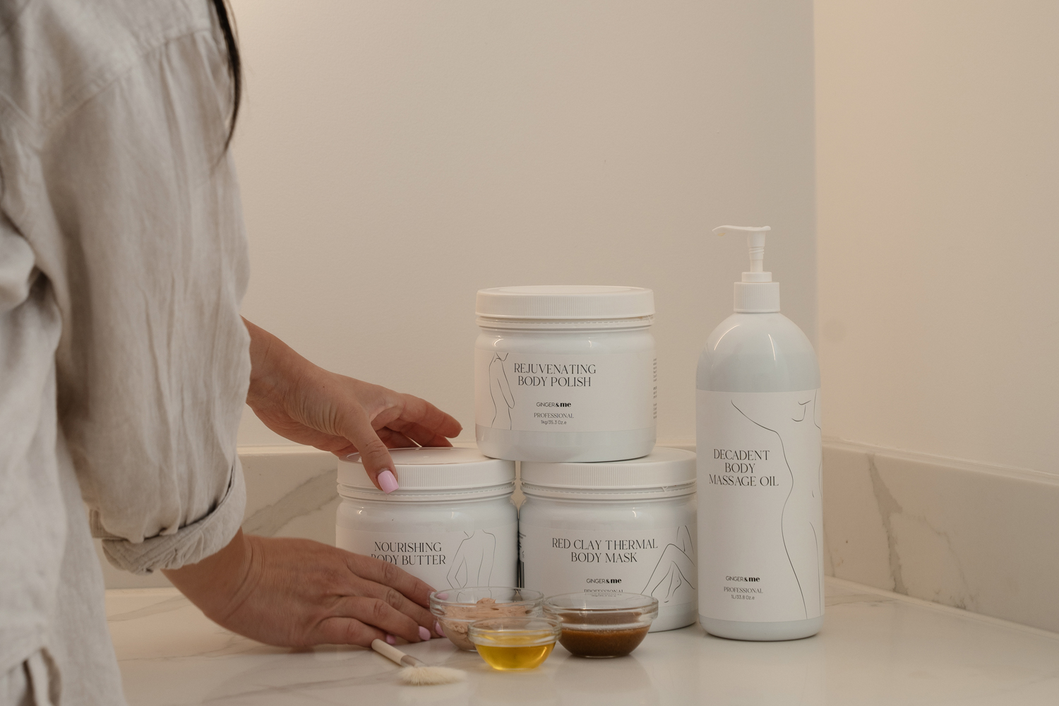 GINGER&ME Professional Body product range in salon