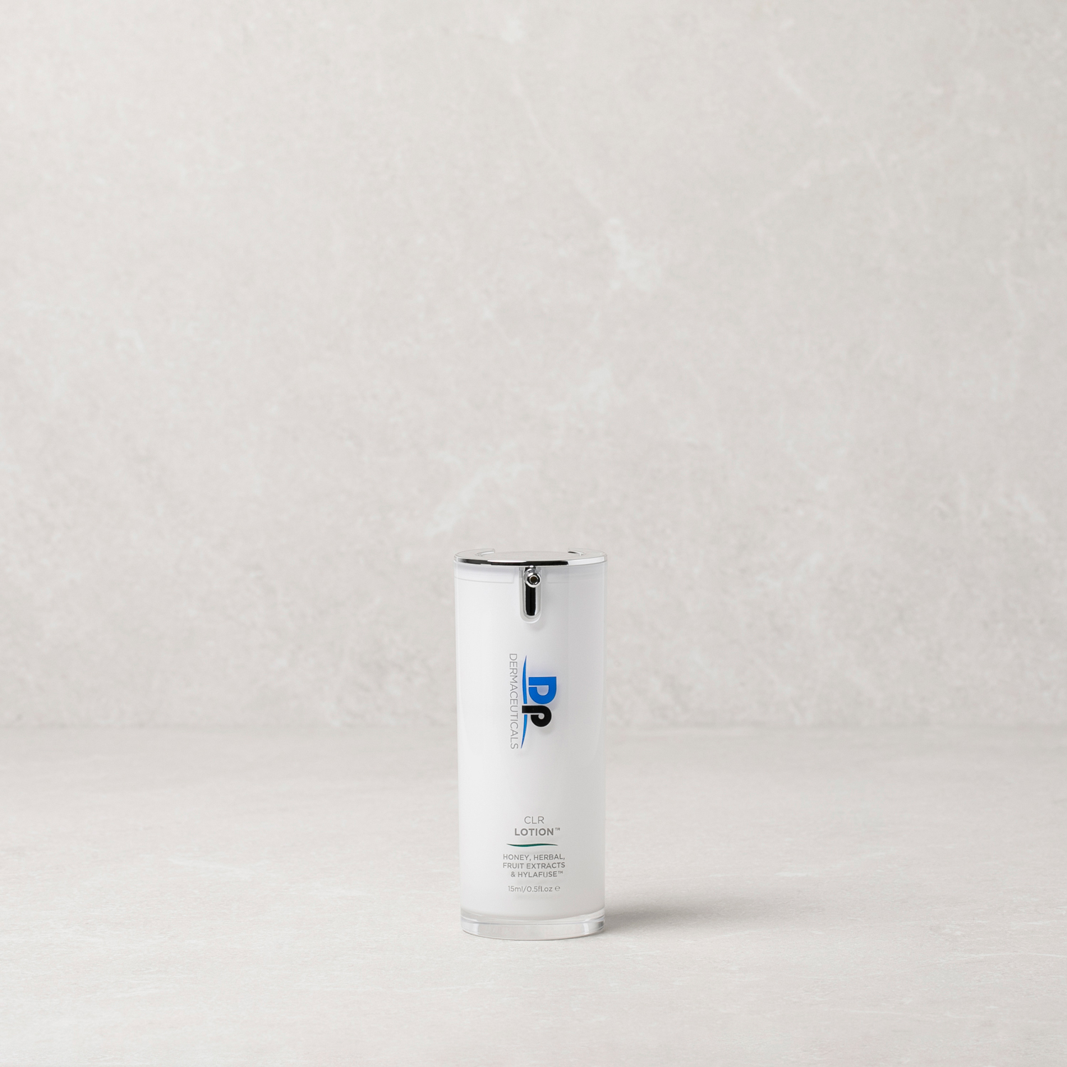 Dp Dermaceuticals CLR Lotion product in front of grey background