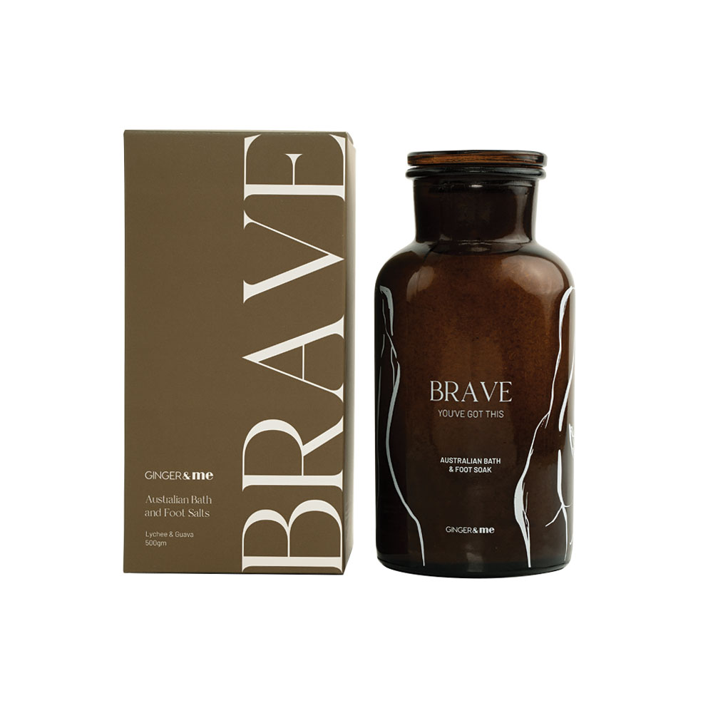 GINGER&ME Bath & Foot Soak Brave product image with box