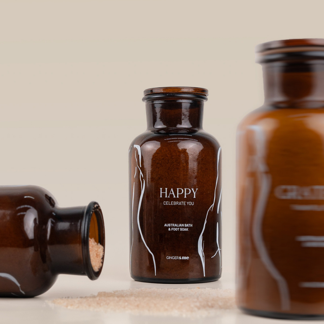 Close up of happy bath and food soak