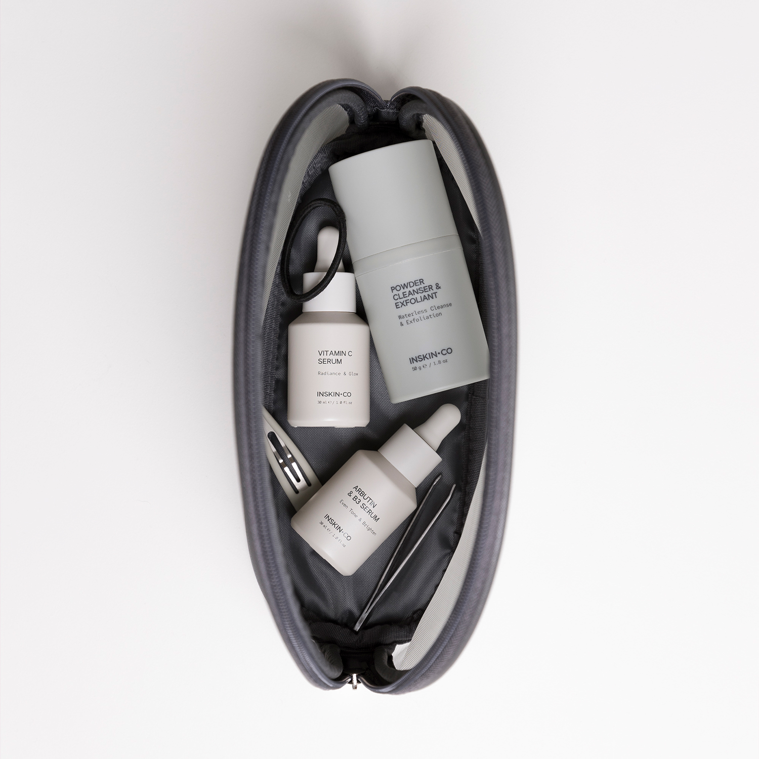 INSKIN.CO Bright Skin Kit products inside bag