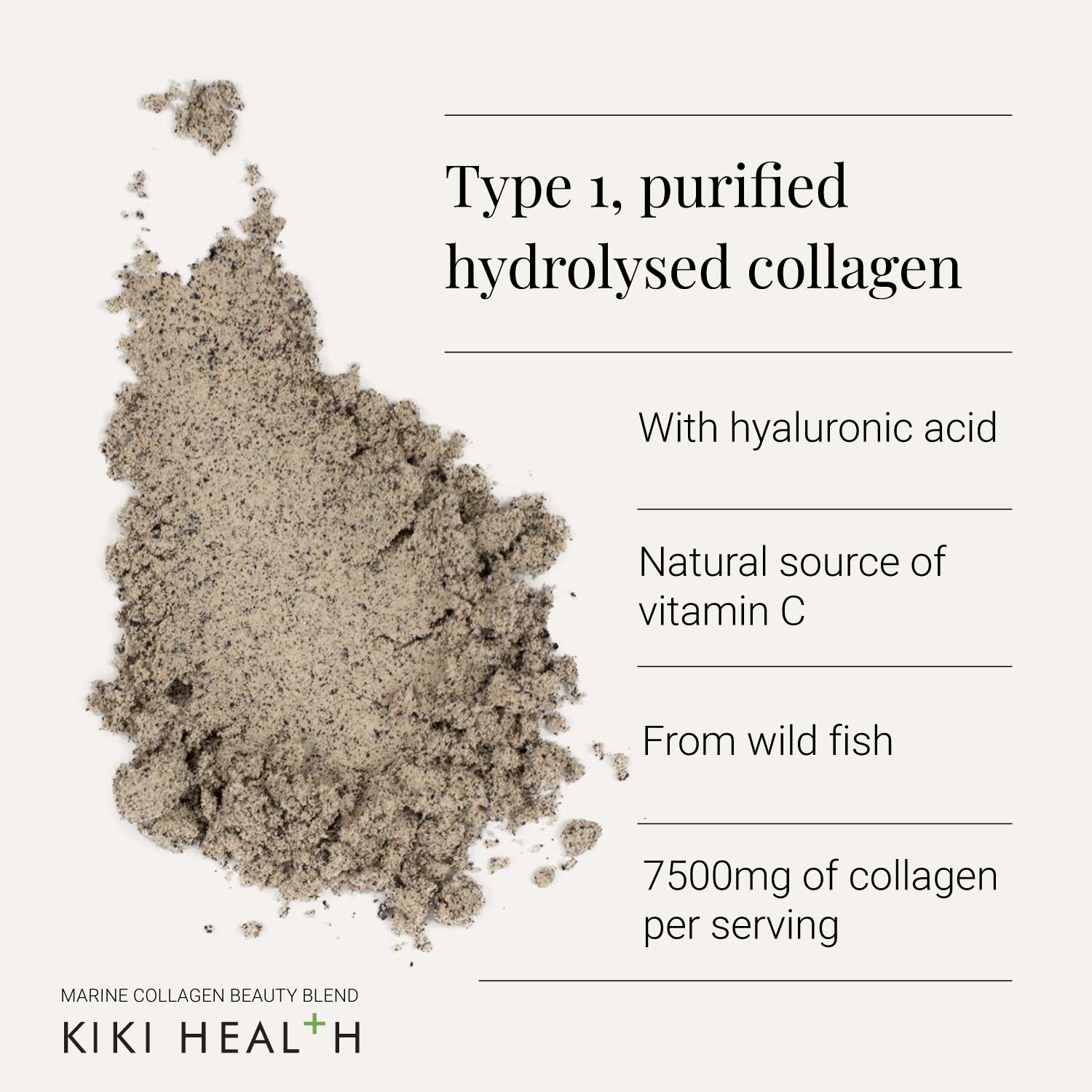 KIKI Health Marine Collagen Beauty Blend infographic