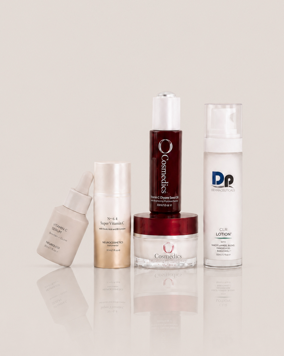 Range of skincare brands lined up