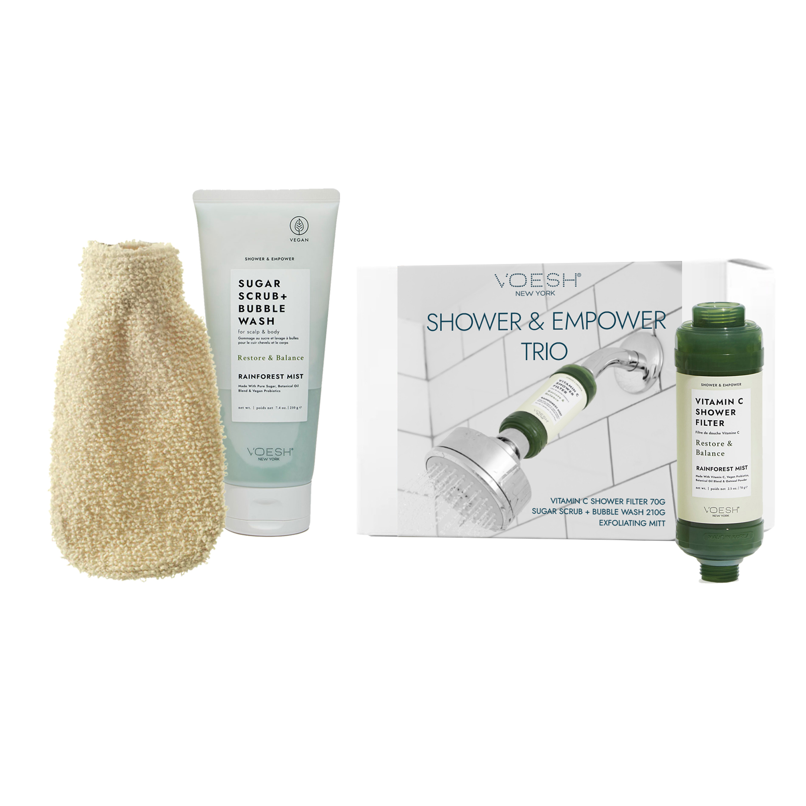 VOESH Shower & Empower Trio - Rainforest Mist product image