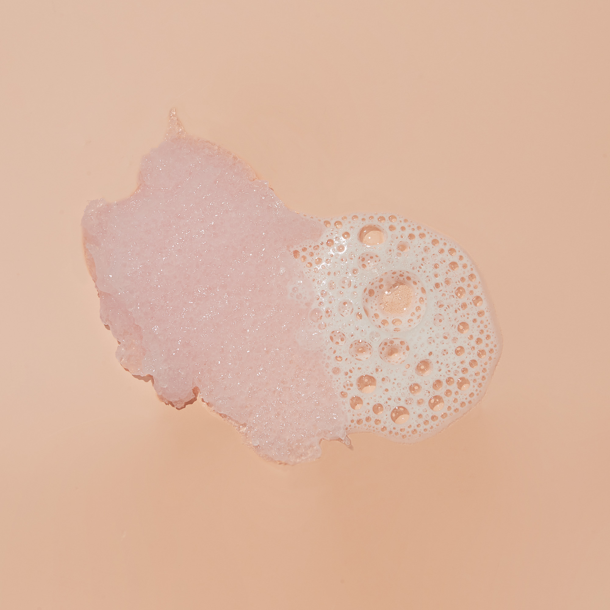 VOESH Sugar Scrub Bubble Wash Blossom Bliss product texture swatch
