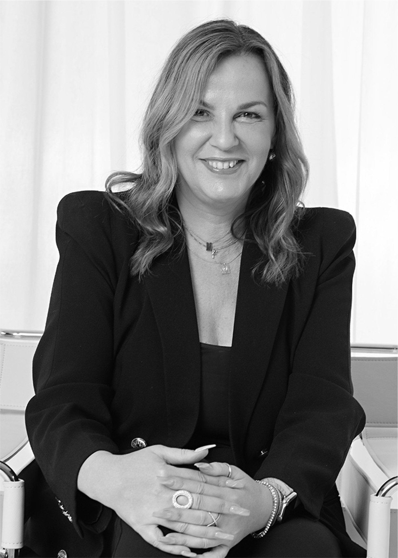 black and white portrait of marie enna cocciolone